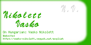 nikolett vasko business card